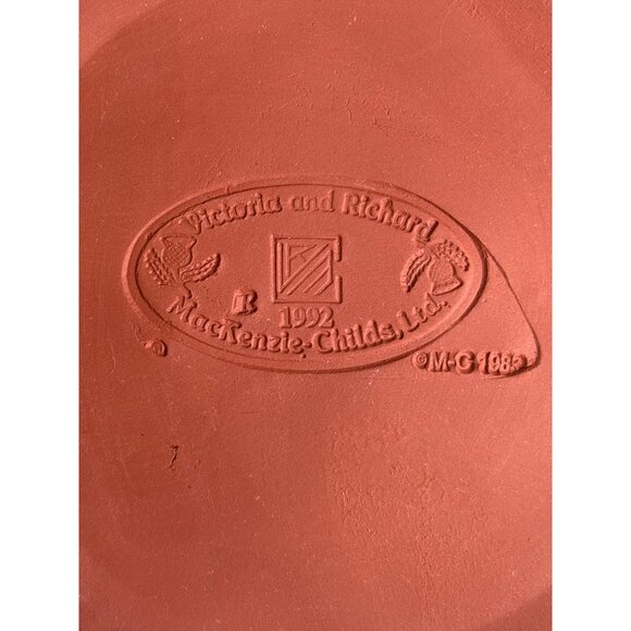 Mackenzie-Childs Bearded Iris Salad Plate 8.75" Victoria Richard Retired Vintage - Picture 7 of 8